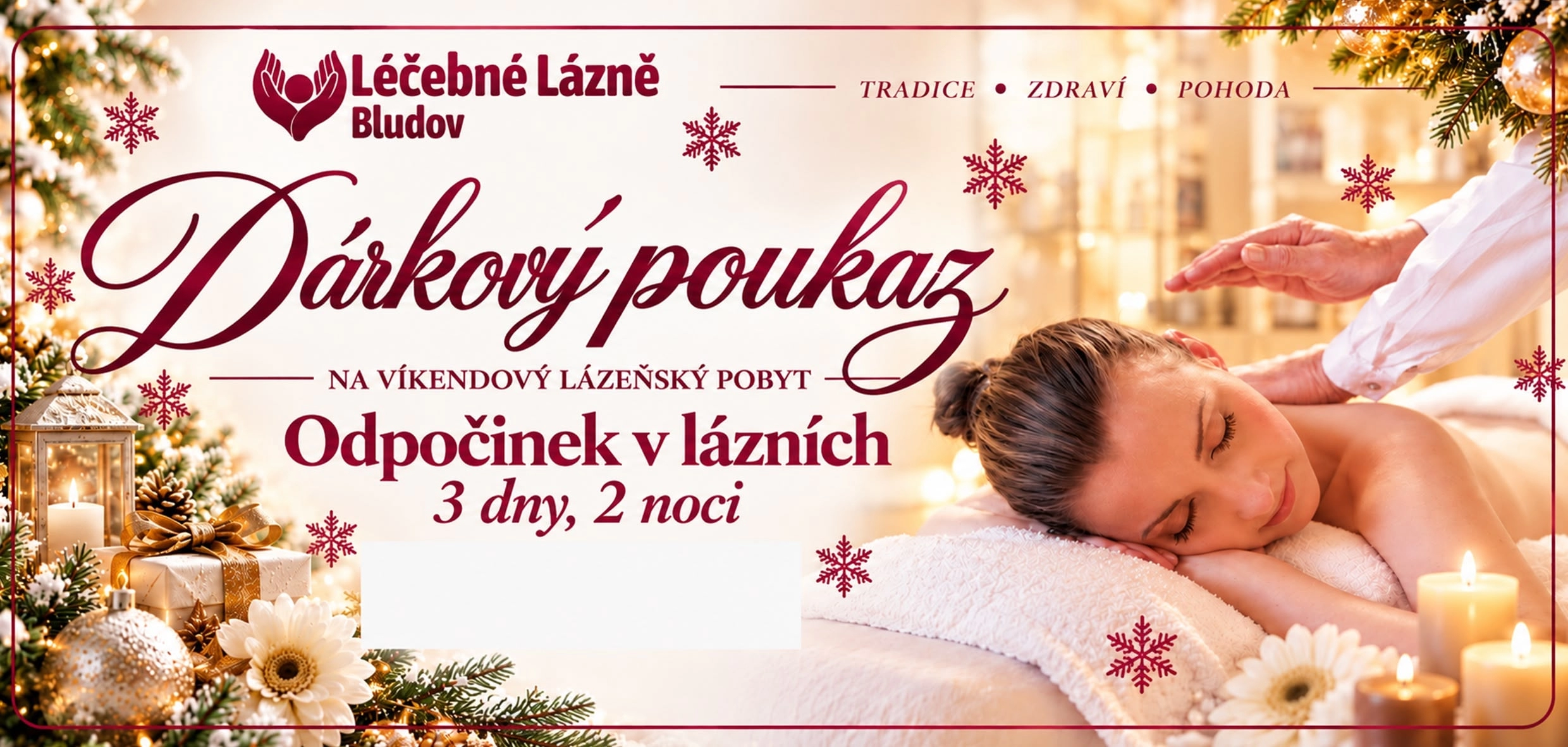 Odpočinek v lázních – dárkový poukaz