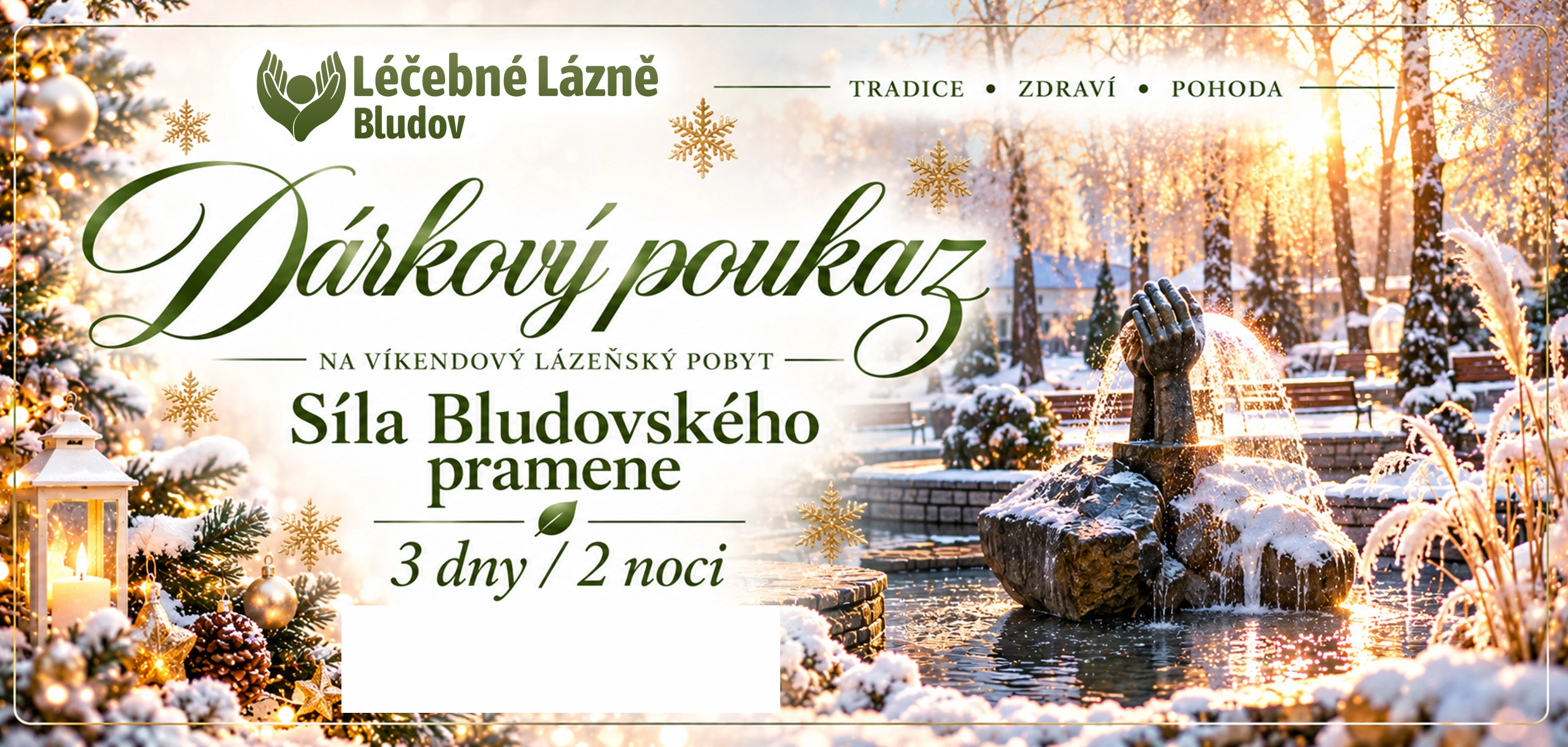 Síla Bludovského pramene – dárkový poukaz